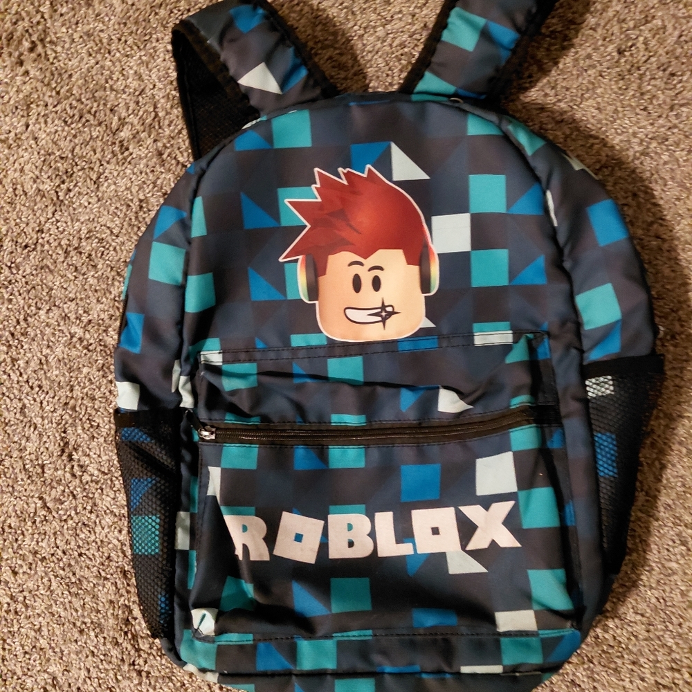 Blue and Black Men's Backpack